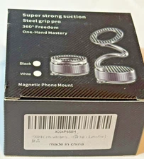 Magnetic Phone Mount Locking Suction Base 360° Gooseneck Dash Desk NIB