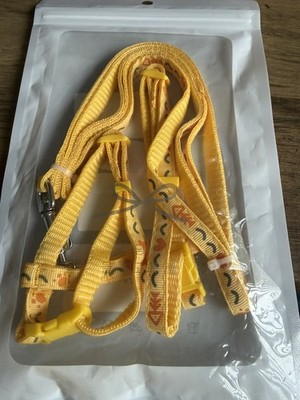Verstellbares Geschirr und Leine für Katze/Kätzchen Haustier Gehen Weich Kariert Geschenk Neu