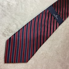 Nautica Silk Neck Tie Blue Red White Diagonal Stripe Repp Tie New Power Tie CEO