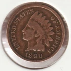 US Rare Old West 1890 Indian Head Penny Coin American Collection Shield Cent A48