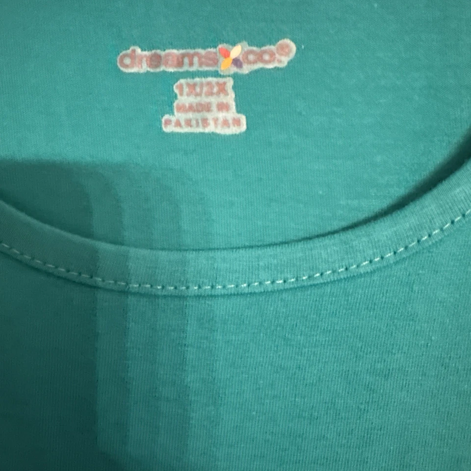 New Bundle Women’s Dreams And Co. 1X/2X Night Gowns 100% Cotton Short Sleeves - Image 4 of 4