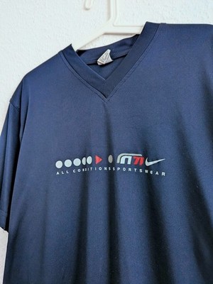 Rare Vintage Nike ACG 90s early Made in USA V-Neck Shirt Gorpcore nylon Größe M
