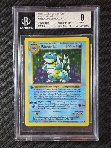 Blastoise (1st Edition) graded BGS 8 for sale on eBay