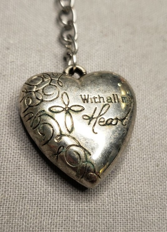 アクセサリー - CLASSICGENTLEMAN HEART PIN - SILVER Sterling Silver Open Filigree Heart Pendant with 5 MM