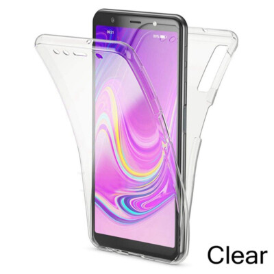 For Samsung S25/S24/S23/S21-S8/A13/A53 360 Full Body Clear Rubber Case Cover