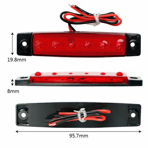 6-LED Auto Seite Marker Blinker Licht Anhänger LKW Lampe Wasserdicht 12V24V - Picture 10 of 21