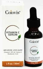 Colovis Vitamin C Serum Advanced Anti-Aging Formula w/Hyaluronic Acid 1oz