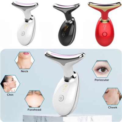 Neck Face Massager Face Sculpting Tool 3 Color Modes Vibration Facial Massager