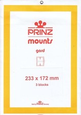 Prinz / Scott Stamp Mounts 233x172 mm Clear For Sonoran Desert Fresh Pack Of 3