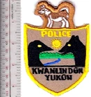 Canada First Nation Indian Tribal Police Kwanlin Dun Yukon Patch vel NO TARIFF