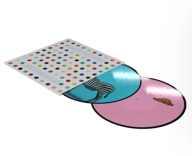 Signed - 30 Thirty Seconds To Mars: Love Lust Faith + Dreams New 2 LP Vinyl - Image 4 of 4