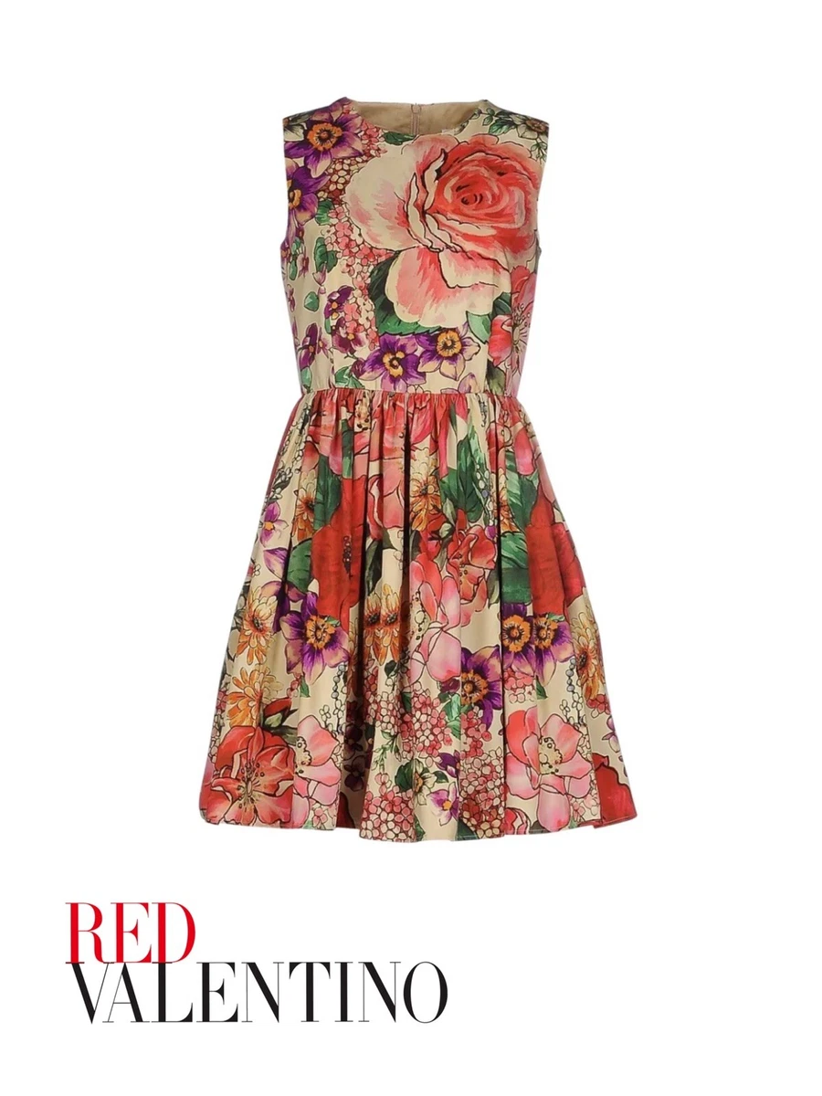 Red valentino hotsell floral print dress