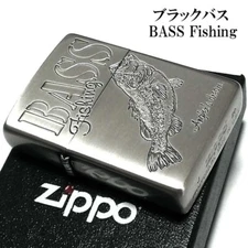 Zippo Oil Lighter Fishing Black Bass Largemouth Bass Fish Regular Case Japan