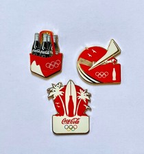 SET 3 pins RIO 2016 OLYMPIC BADGE Coca-cola Coke hang-glide box