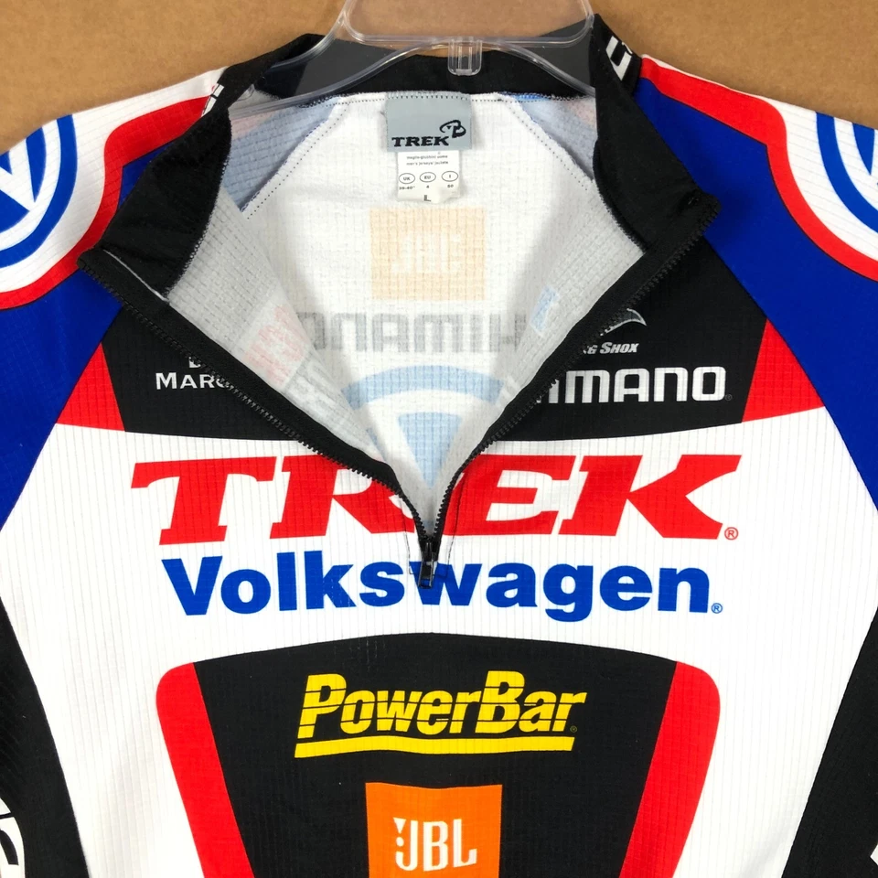 Camiseta deportiva de ciclismo Trek vintage para hombre L Rock Shox Volkswagen Fox 1/4 cremallera Italia Foto 2 de 4