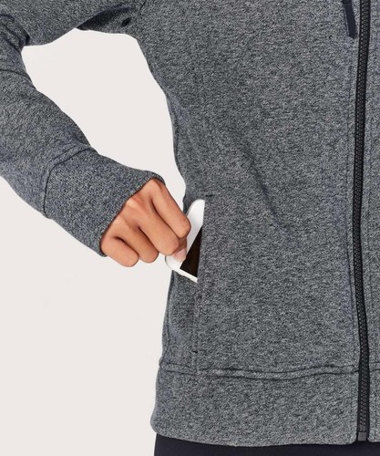 LULULEMON Womens Black WARM FOR WINTER ZIP HOODIE JACKET Thumbholes sz 10 - Picture 5 of 7