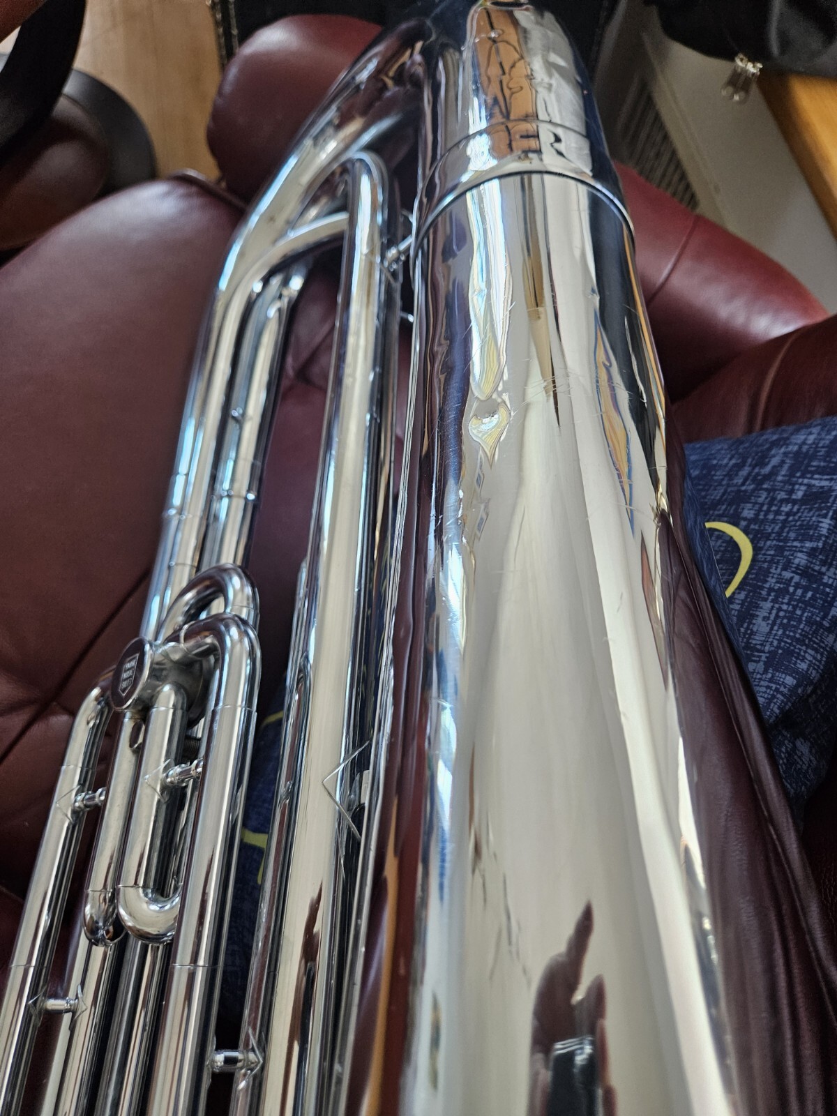 Vintage VALVE ROTARY CONTRABASS BUGLE VG COND CLEANED SERVICED MI