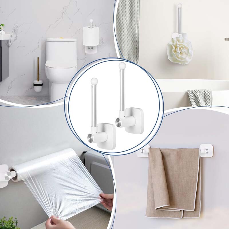 2PCS Curtain Holdbacks Self Adhesive Curtain Holders Retractable and
