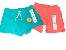 Cat & Jack Toddler Girls Summer shorts Set 2pk Peach and Green 4T