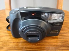 Pentax Zoom 105-R Point Shoot 35mm Film Camera Case w/ Case  Manual non-working