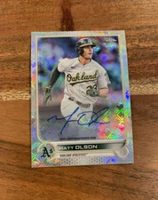 Matt Olson 2022 Topps Chrome LogoFractor Refractor AUTO Autograph Braves NRMT+