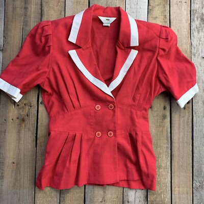 SGS Studio VTG Red Top Womens Size (See Pictures for Measurements)