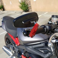 Motorcycle Handle Bar End Mirrors 7/8" CNC Aluminum For Triumph Honda Yamaha UK