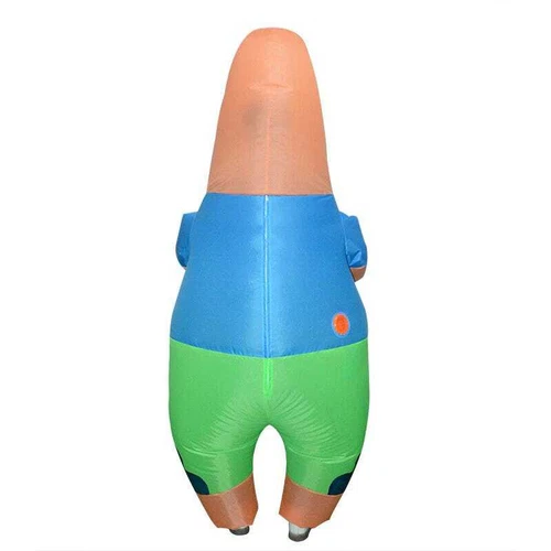 SpongeBob Patrick Star Inflatable Costume Cosplay Funny Blow Up Suit Party Dress - Picture 8 of 12