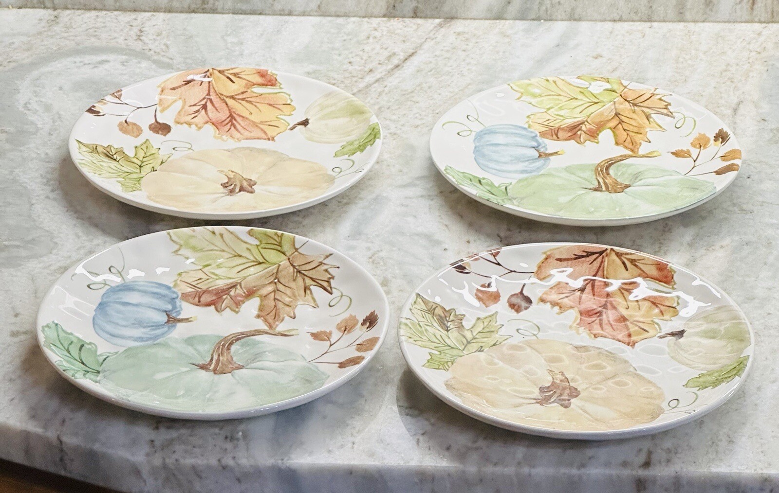Robert Stanley Fall/Thanksgiving Joyfall Set Of 4 Dinner Plates 8 1/2 ...