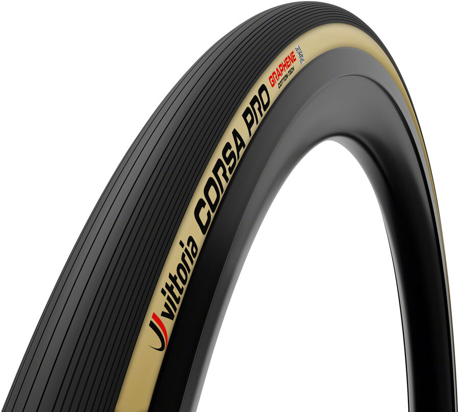 Шина Vittoria Corsa Pro - 700 x 23, Трубчатая, Складная, Черная/Para, G2.0