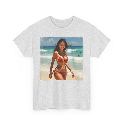 Red Bikini Woman Unisex Heavy Cotton Tee - Picture 12 of 33