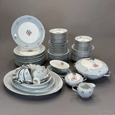Seyei Bella Maria 2129 Dinnerware Set Replacements Roses Platinum Trim
