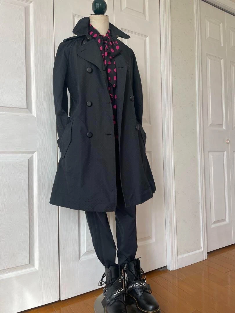 LOUIS VUITTON（LV） Louis Vuitton Monogram Trench Cappotto Giacca Nero 38 LV JPN