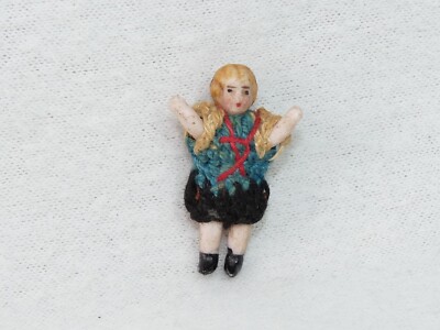 kleine Miniatur Puppe für Puppenstube Carl Horn Dresden um 1910 - 1920   A
