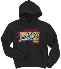 BLACK Philadelphia 76ers "Trust the Process Logo" Joel Embiid Hooded SWEATSHIRT