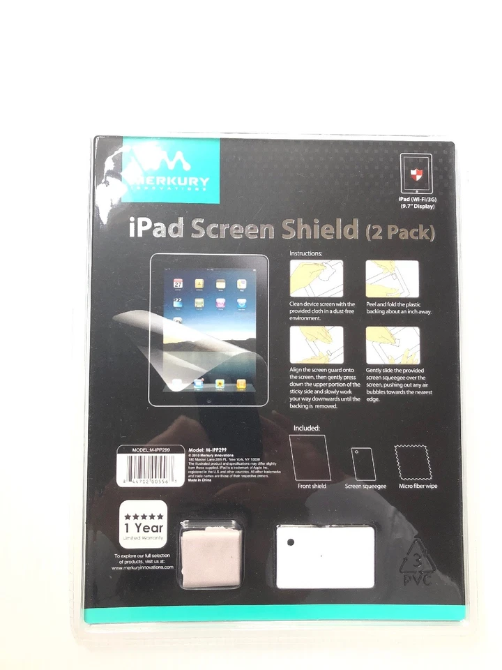 MERKURY INNOVATIONS iPad Screen Shield (2 Pack) 9.7" Display New/Sealed - Image 2 of 2