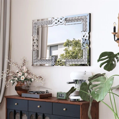 Wanddeko Spiegel Flur Wandspiegel Silber Wohnzimmer Esszimmer Dekospiegel 90x60 - Bild 1 von 4