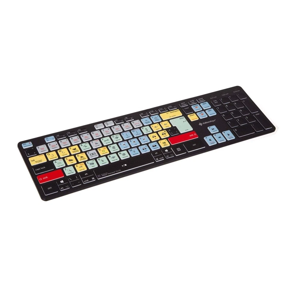 Adobe Premiere Pro Keyboard - Slimline Wired/Wireless - Bild 3 von 4