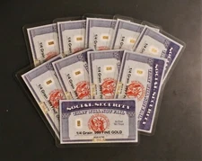 10PAK GOLD X10  SOCIAL SECURITY THAT WON'T FAIL! 1/60GRAM 999 PURE GOLD A5i
