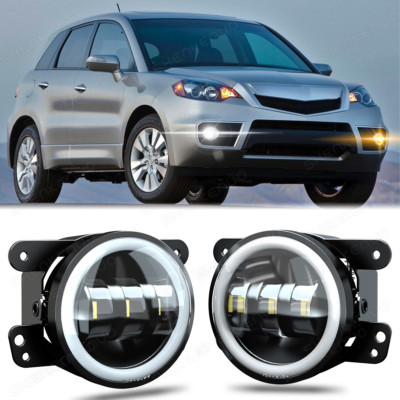 Pair 4'' inch Round Front LED Fog Light Driving Lamps For Acura RDX 2010-2018