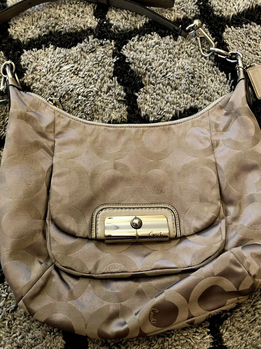 Coach Vintage Silver Tab Grey Crossbody Purse Satchel Handbag