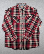 Wrangler Men Shirt XL NWT Western Tartan Plaid Long Sleeve Button Up Cowboy