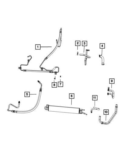 Manguera de retorno de dirección asistida para Jeep Commander 2005-2010 (N/P 52089318AD)