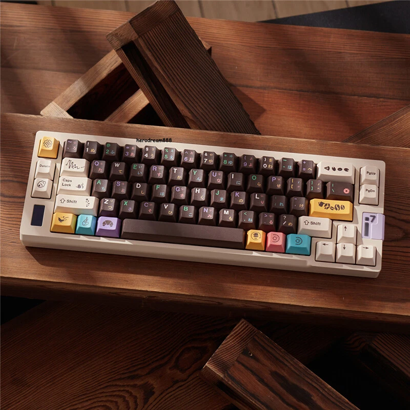 Afternoon Tea Doughnut Keycap 130 Keys Dye-sub PBT in Box for Cherry MX Keyboard - Image 2 of 4