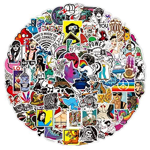 Adesivi 100 pezzi, adesivi graffiti Adesivi in ​​vinile impermeabili (D0z)