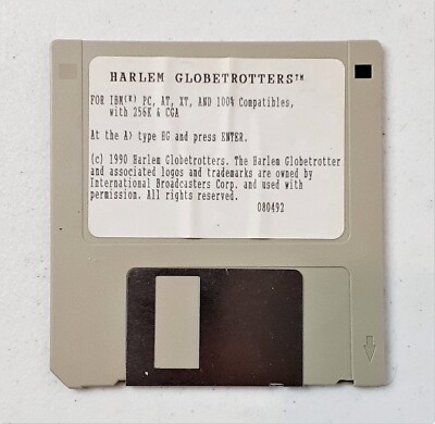 Harlem Globetrotters PC Game DOS IBM Vintage 1990 RARE Gametek Floppy Disk  822