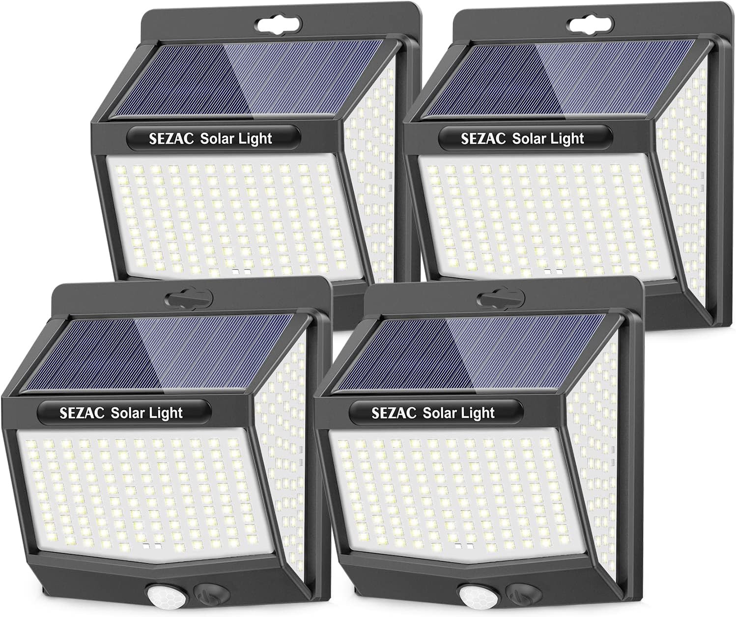 Luce Solare Led Esterno 4 Pezzi | Illuminazione 270° IP65 Sensore Movimento