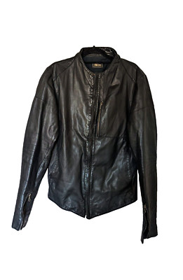 Ria Dunn Bikerjacke in schwarzem Rossleder