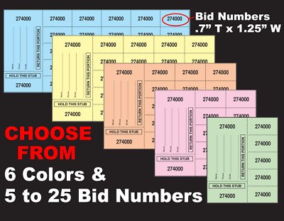 500 Chinese Auction Tickets -with Buyer's Name, Email & Phone  - FREE SHIPPING