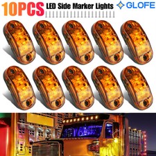 10X Amber LED Car Truck Trailer RV Oval 2.5" Side Marker Clearance Lights 12V